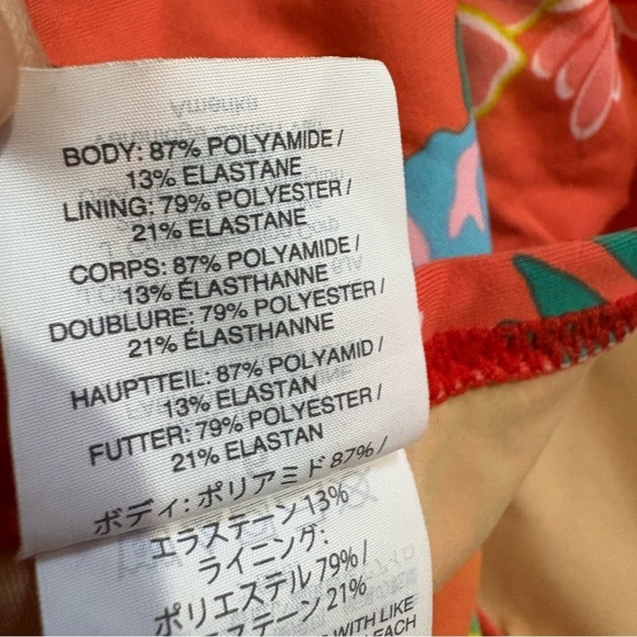 J.Crew Gavotte Floral Ring Halter One Piece Swimsuit Orange Womens Sz 6 Tropical - Picture 9 of 9